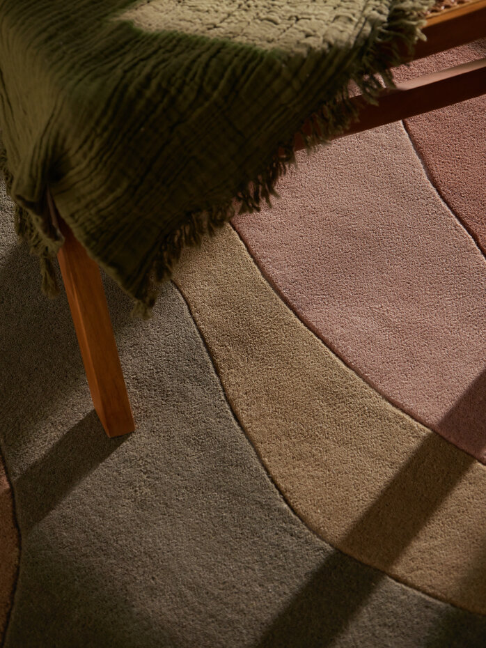 Abstract wollen vloerkleed - Chelsea Flood Creme/Kleurrijk Abstract wollen vloerkleed - Chelsea Flood Creme/Kleurrijk