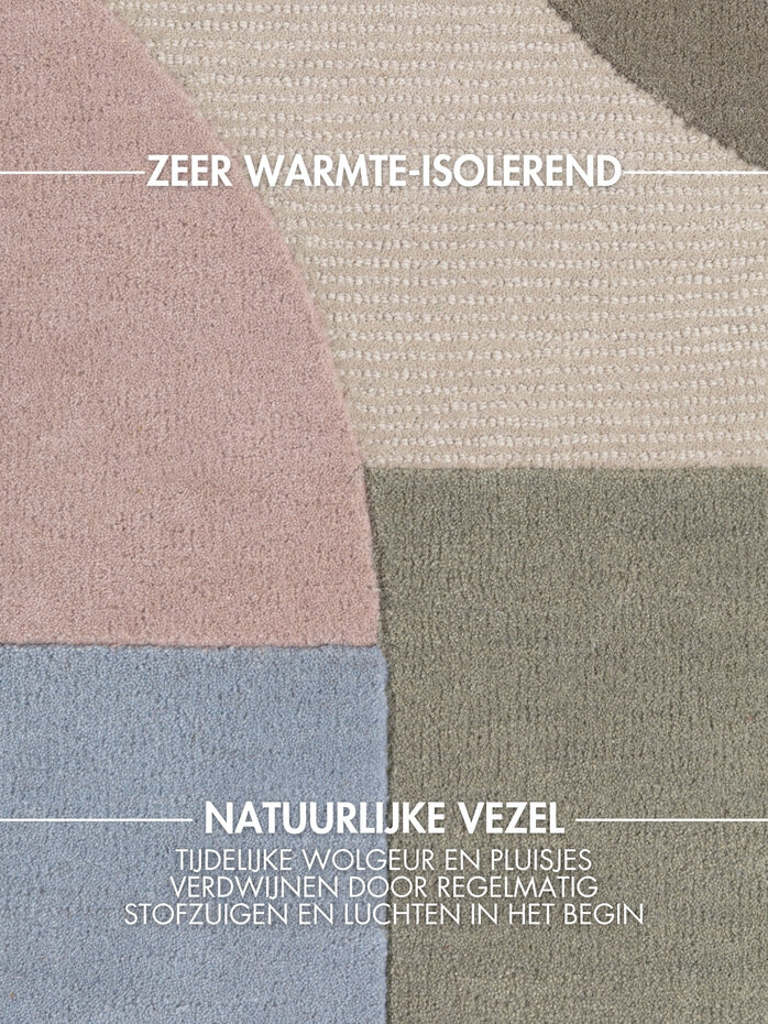 Geometrisch wollen vloerkleed - Westminster Piccadilly Creme/Kleurrijk Geometrisch wollen vloerkleed - Westminster Piccadilly Creme/Kleurrijk