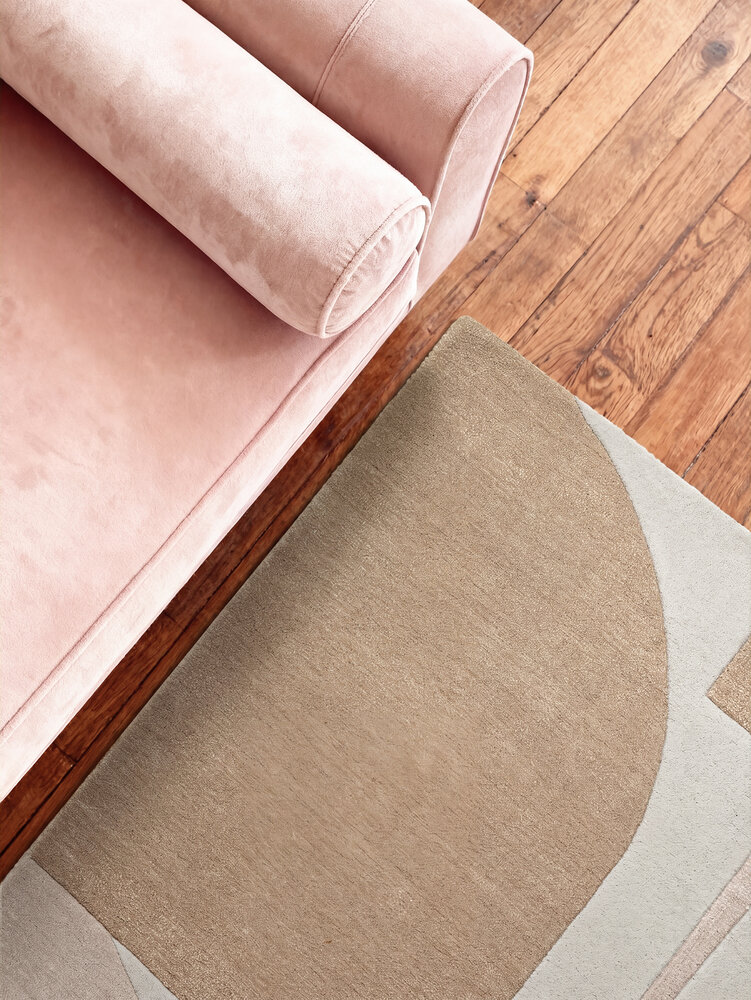 Geometrisch wollen vloerkleed - Westminster Windmill Creme/Beige