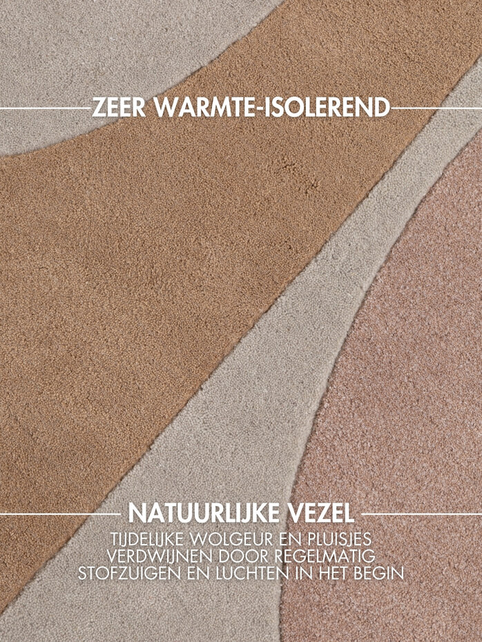 Geometrisch wollen vloerkleed - Westminster Windmill Creme/Beige