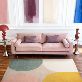 Ted Baker Geometrisch wollen vloerkleed - Westminster Cecil Beige/Kleurrijk