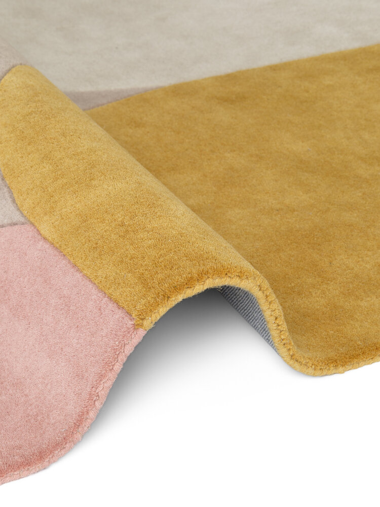 Geometrisch wollen vloerkleed - Westminster Cecil Beige/Kleurrijk Geometrisch wollen vloerkleed - Westminster Cecil Beige/Kleurrijk