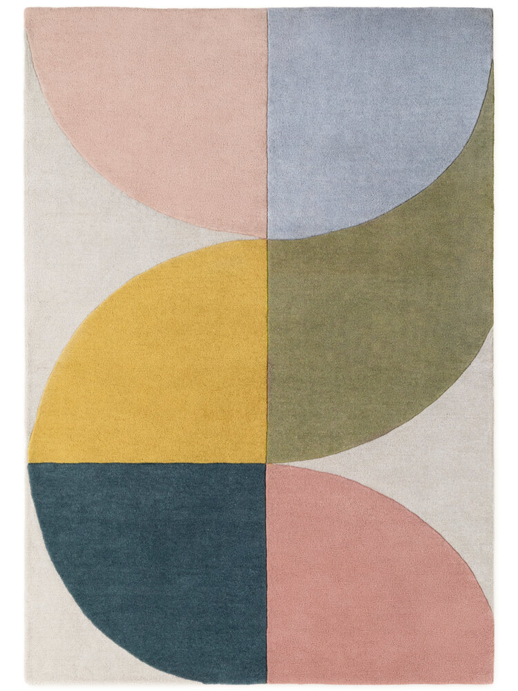 Geometrisch wollen vloerkleed - Westminster Savile Creme/Kleurrijk