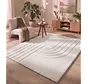 Japandi hoogpolig vloerkleed - Bohemian Arches Crème