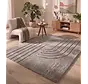 Japandi hoogpolig vloerkleed - Bohemian Arches Taupe
