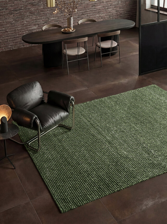 Laagpolig vloerkleed - Boucle Wilma Groen Laagpolig vloerkleed - Boucle Wilma Groen
