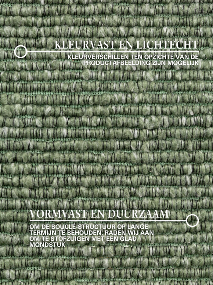 Laagpolig vloerkleed - Boucle Wilma Groen Laagpolig vloerkleed - Boucle Wilma Groen