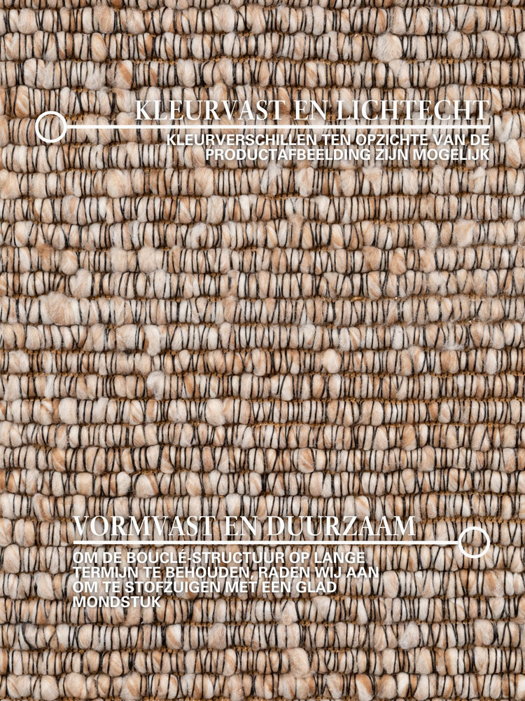 Laagpolig vloerkleed - Boucle Wilma Beige Laagpolig vloerkleed - Boucle Wilma Beige