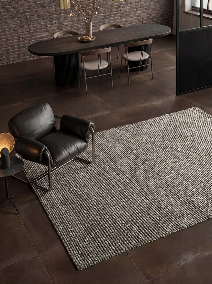 Laagpolig vloerkleed - Boucle Wilma Grijs Laagpolig vloerkleed - Boucle Wilma Grijs