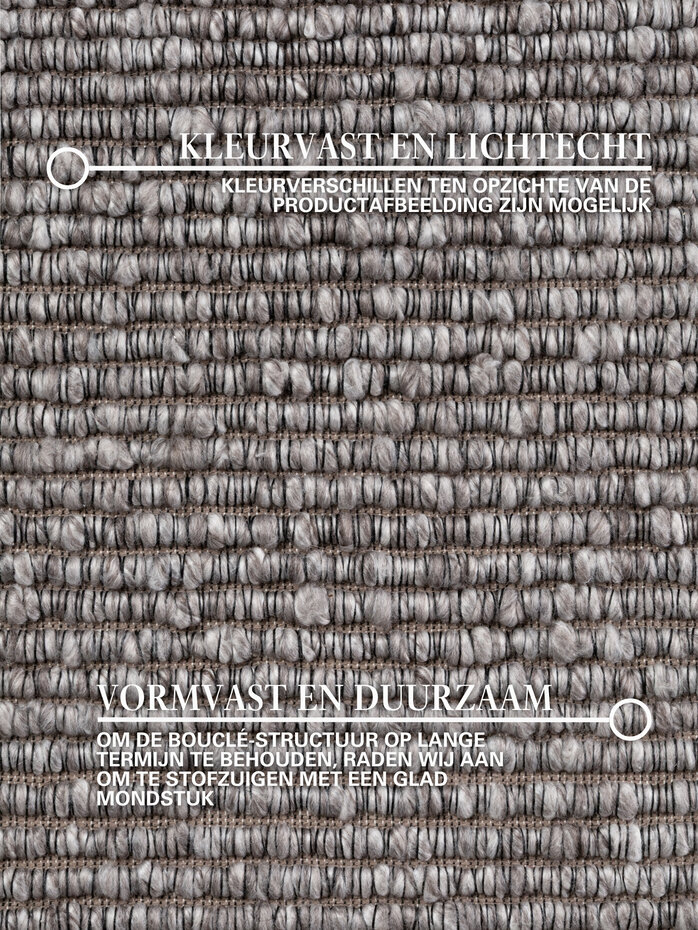 Laagpolig vloerkleed - Boucle Wilma Grijs Laagpolig vloerkleed - Boucle Wilma Grijs