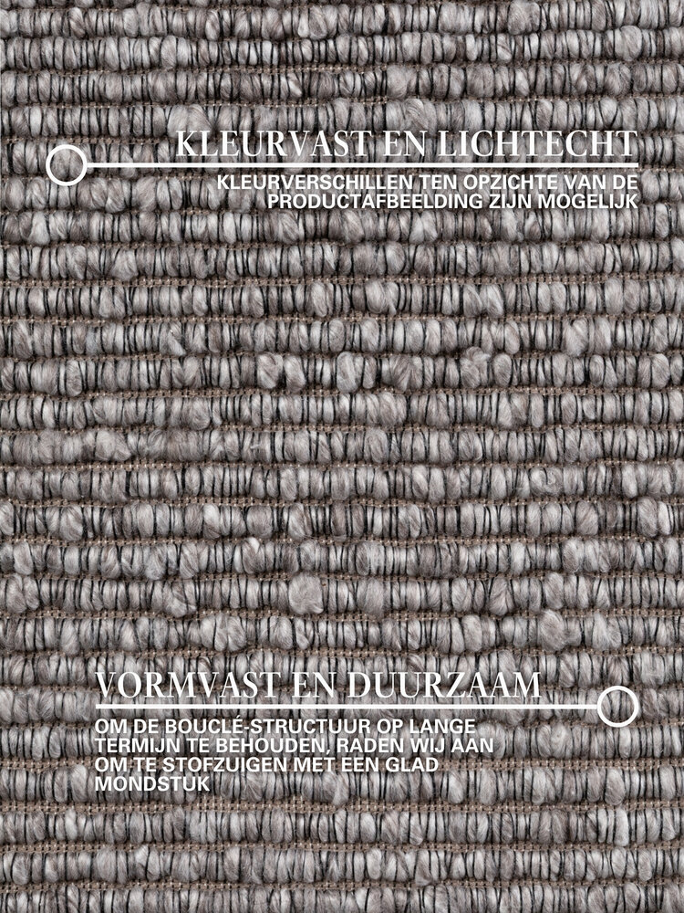 Laagpolig vloerkleed - Boucle Wilma Grijs Laagpolig vloerkleed - Boucle Wilma Grijs