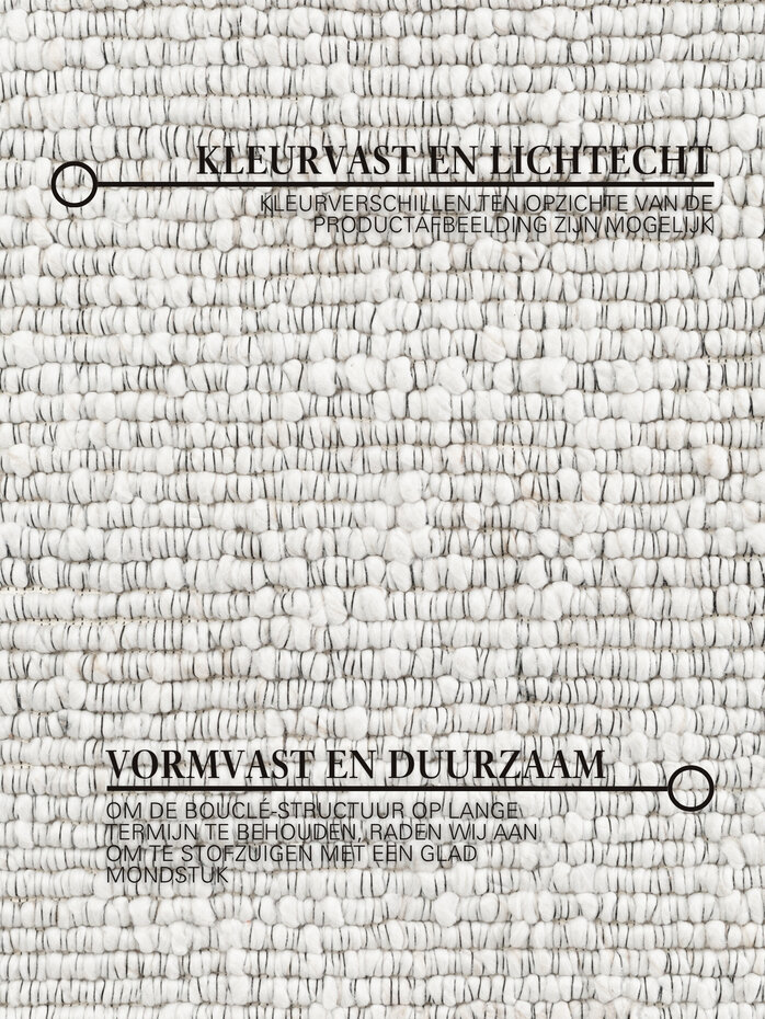 Laagpolig vloerkleed - Boucle Wilma Creme Laagpolig vloerkleed - Boucle Wilma Creme