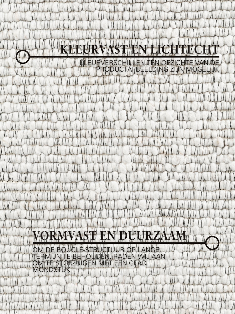 Laagpolig vloerkleed - Boucle Wilma Creme Laagpolig vloerkleed - Boucle Wilma Creme