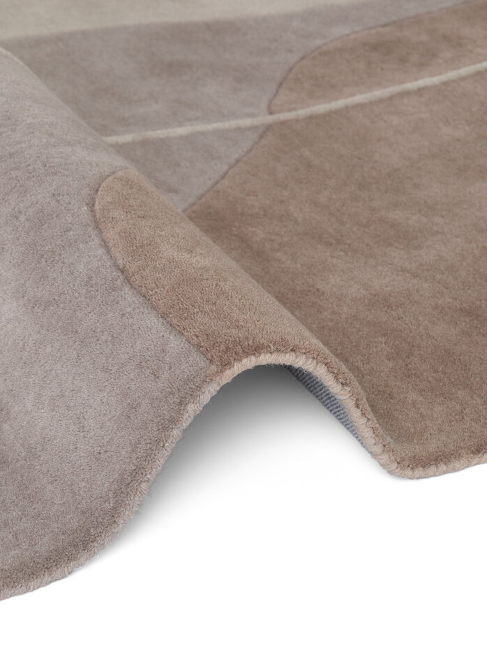 Abstract wollen vloerkleed - Virelle Creme/Beige