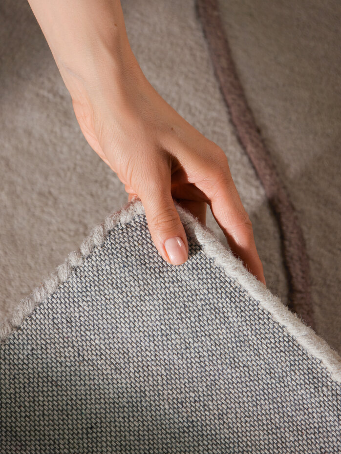 Abstract wollen vloerkleed - Virelle Creme/Beige
