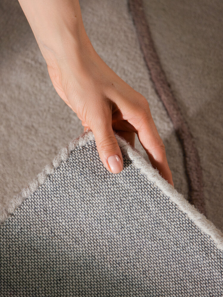 Abstract wollen vloerkleed - Virelle Creme/Beige