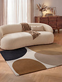 Abstract wollen vloerkleed - Ruvia Creme/Bruin