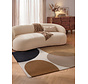Abstract wollen vloerkleed - Ruvia Creme/Bruin