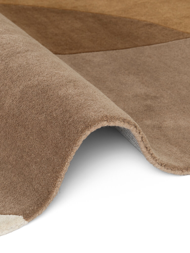 Abstract wollen vloerkleed - Ruvia Creme/Bruin Abstract wollen vloerkleed - Ruvia Creme/Bruin