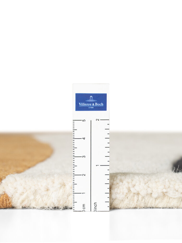 Abstract wollen vloerkleed - Ruvia Creme/Bruin Abstract wollen vloerkleed - Ruvia Creme/Bruin