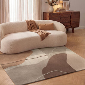 Villeroy & Boch Abstract wollen vloerkleed - Muse Creme/Bruin Villeroy & Boch Abstract wollen vloerkleed - Muse Creme/Bruin