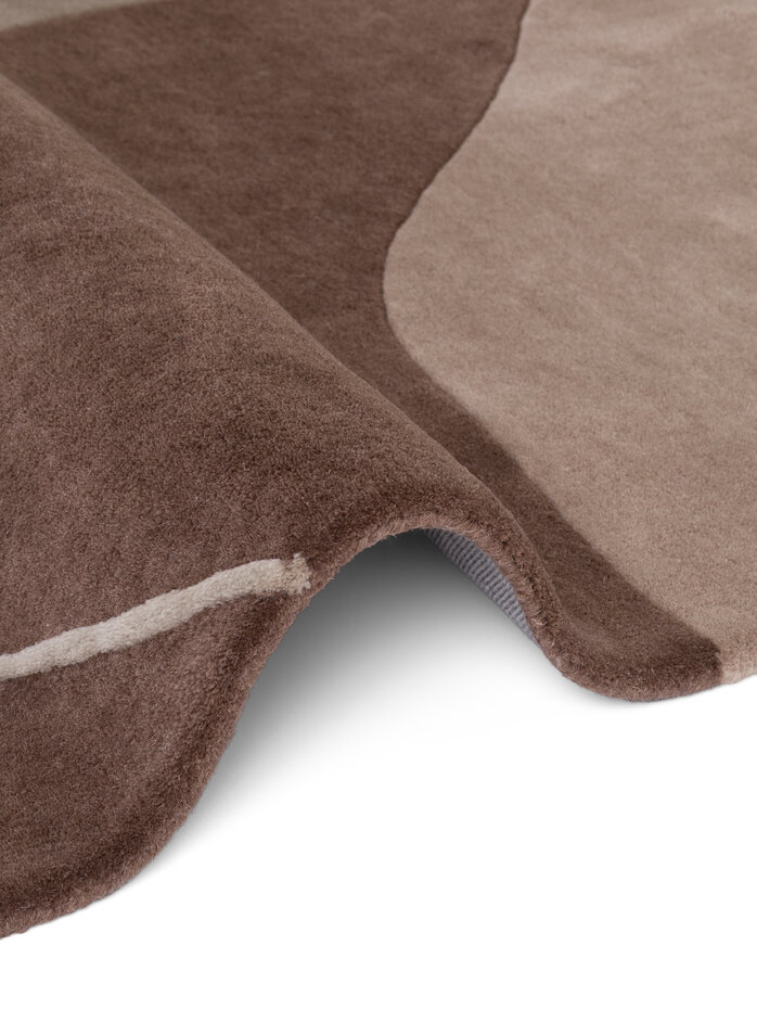 Abstract wollen vloerkleed - Muse Creme/Bruin Abstract wollen vloerkleed - Muse Creme/Bruin