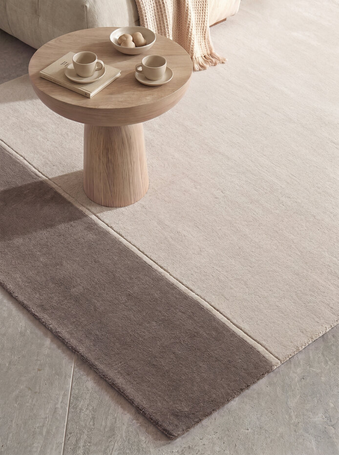 Wollen vloerkleed - Quentin Creme/Beige Wollen vloerkleed - Quentin Creme/Beige