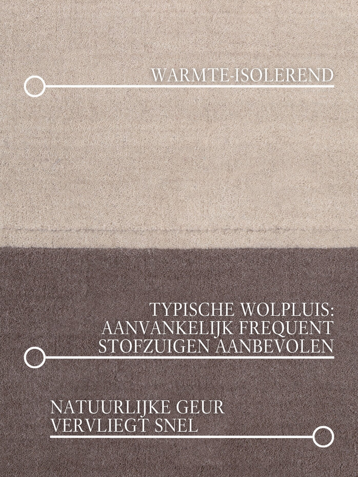 Wollen vloerkleed - Quentin Creme/Beige Wollen vloerkleed - Quentin Creme/Beige