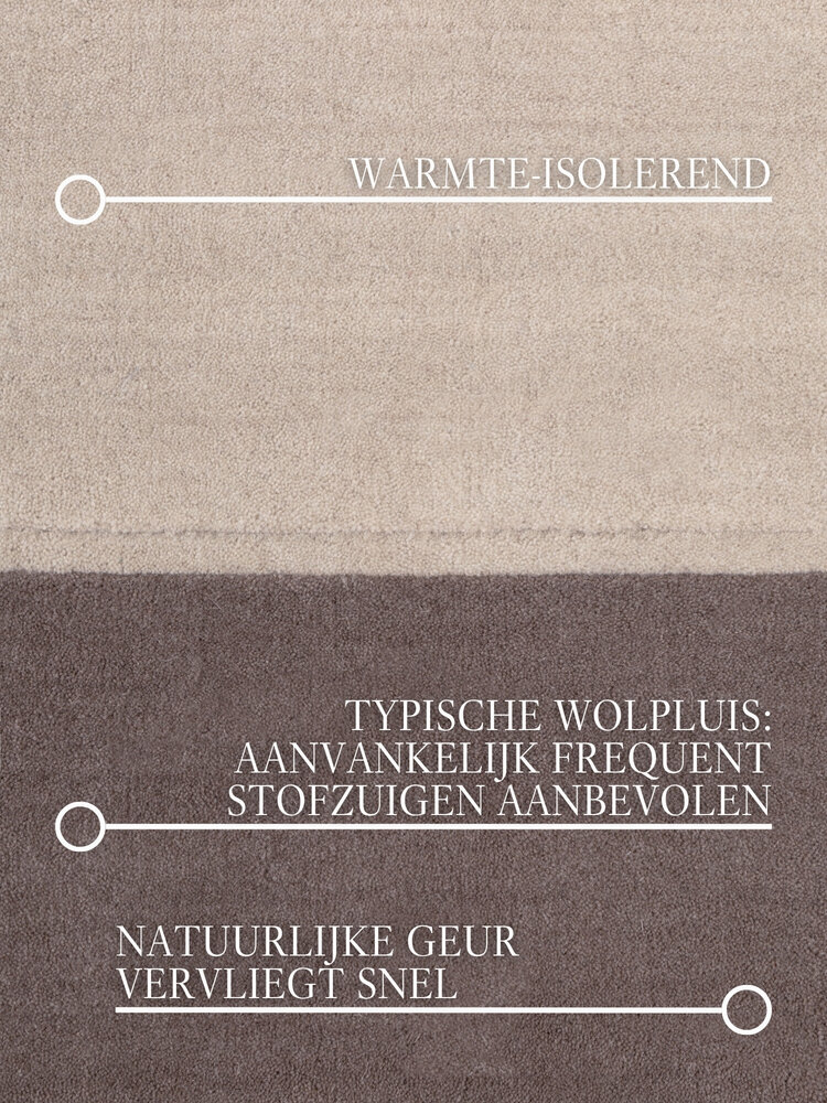 Wollen vloerkleed - Quentin Creme/Beige Wollen vloerkleed - Quentin Creme/Beige