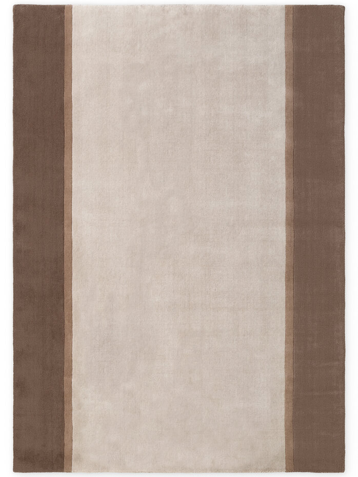 Wollen vloerkleed - Rowan Creme/Bruin Wollen vloerkleed - Rowan Creme/Bruin