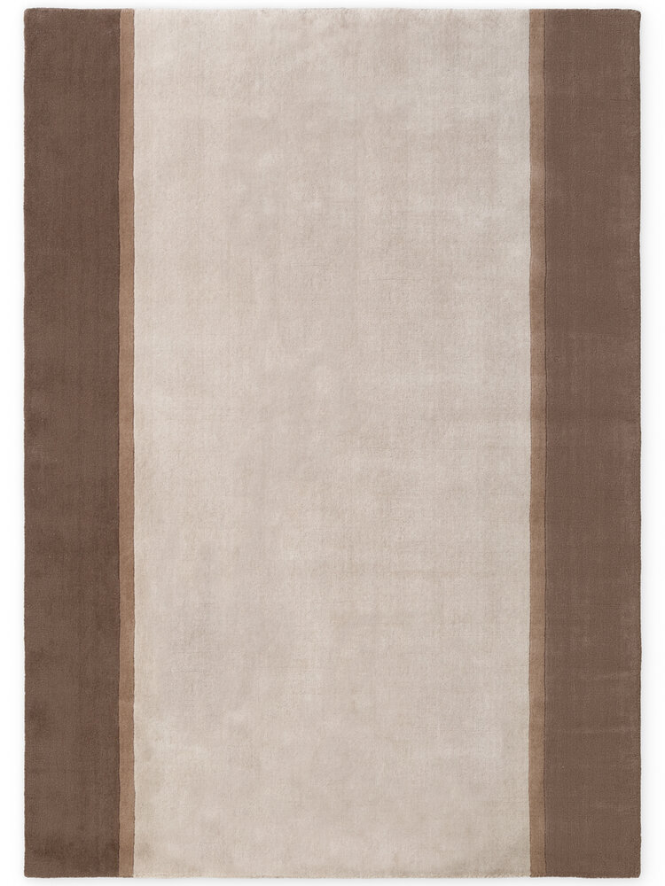 Wollen vloerkleed - Rowan Creme/Bruin Wollen vloerkleed - Rowan Creme/Bruin