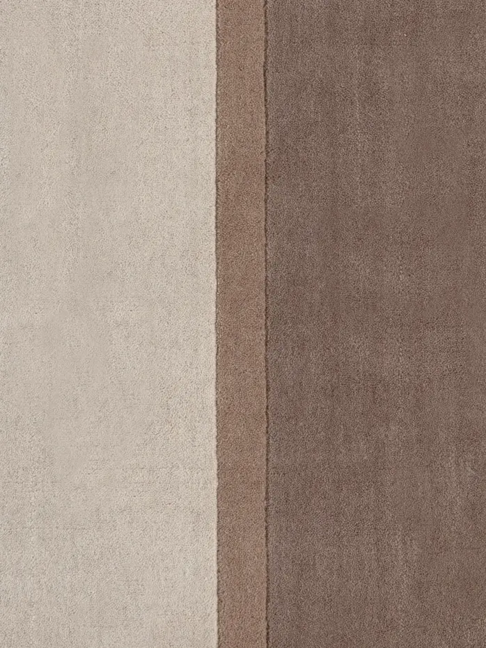 Wollen vloerkleed - Rowan Creme/Bruin Wollen vloerkleed - Rowan Creme/Bruin