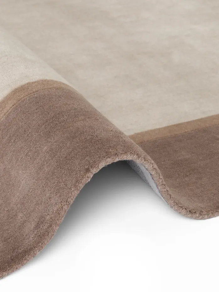 Wollen vloerkleed - Rowan Creme/Bruin Wollen vloerkleed - Rowan Creme/Bruin