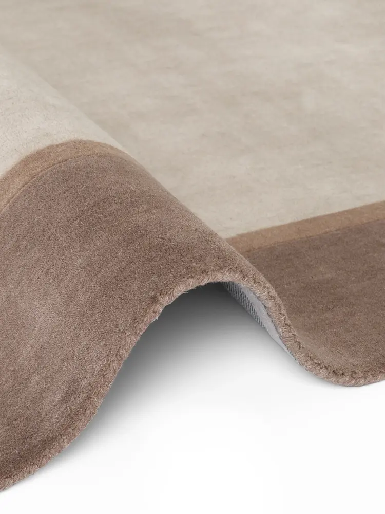 Wollen vloerkleed - Rowan Creme/Bruin Wollen vloerkleed - Rowan Creme/Bruin