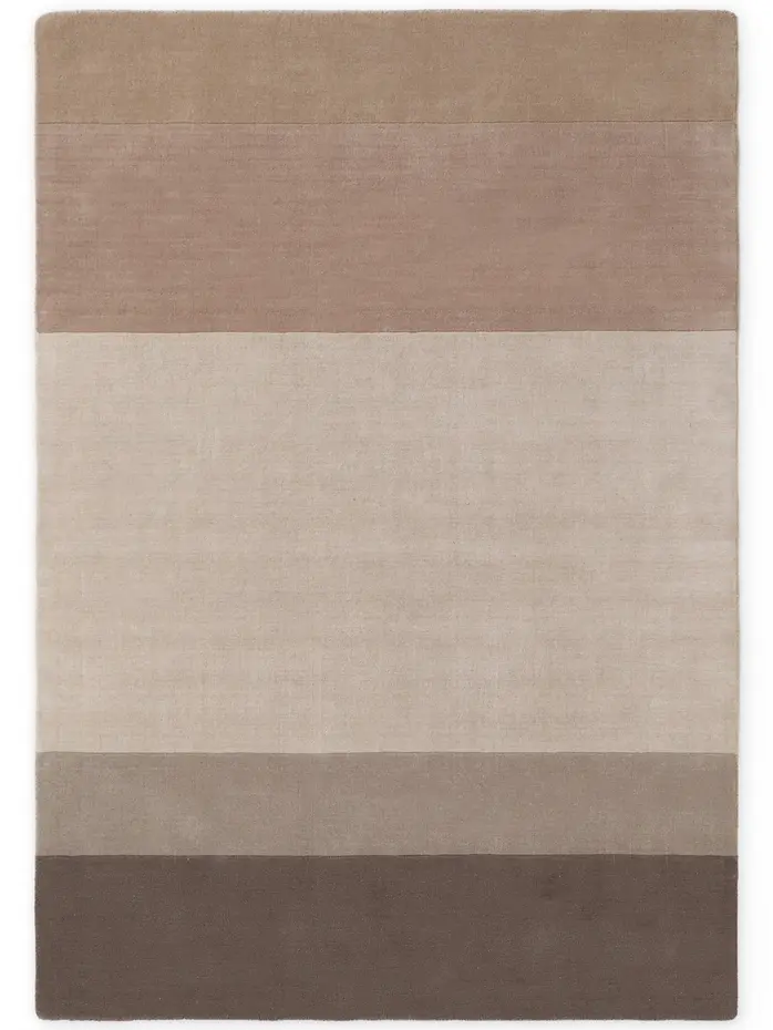 Wollen vloerkleed - Edmund Beige/Bruin Wollen vloerkleed - Edmund Beige/Bruin