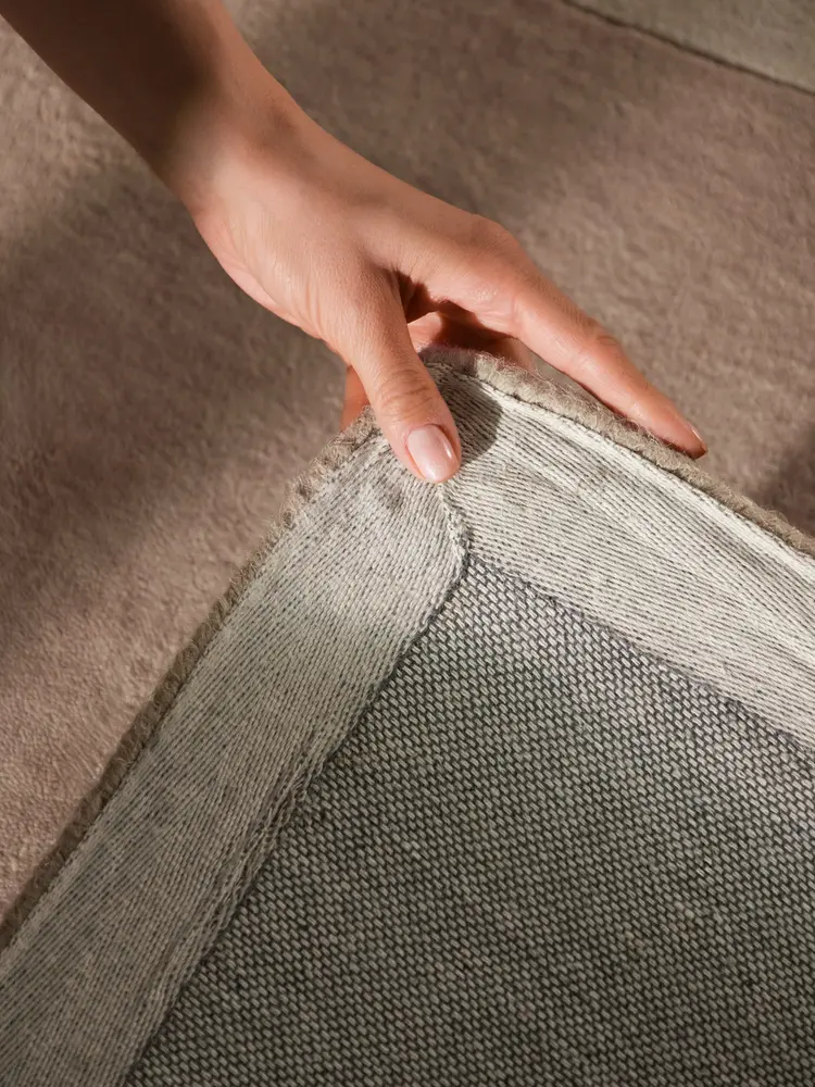 Wollen vloerkleed - Edmund Beige/Bruin Wollen vloerkleed - Edmund Beige/Bruin