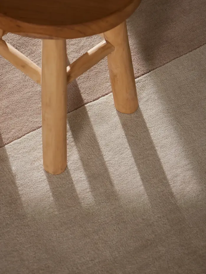 Wollen vloerkleed - Edmund Beige/Bruin Wollen vloerkleed - Edmund Beige/Bruin