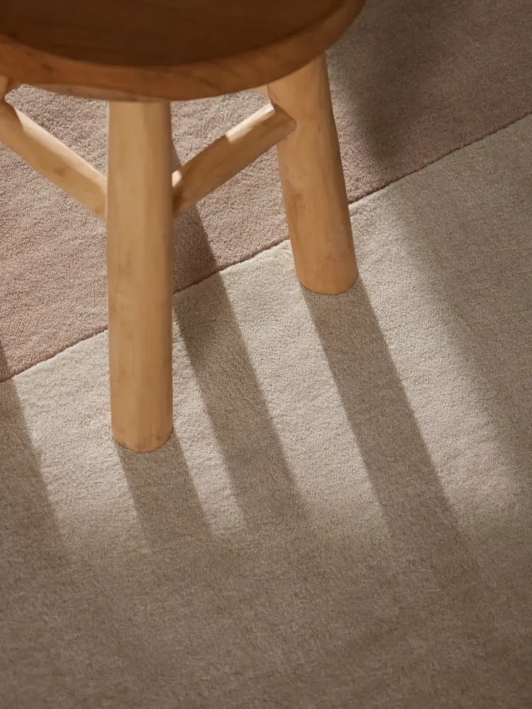 Wollen vloerkleed - Edmund Beige/Bruin Wollen vloerkleed - Edmund Beige/Bruin