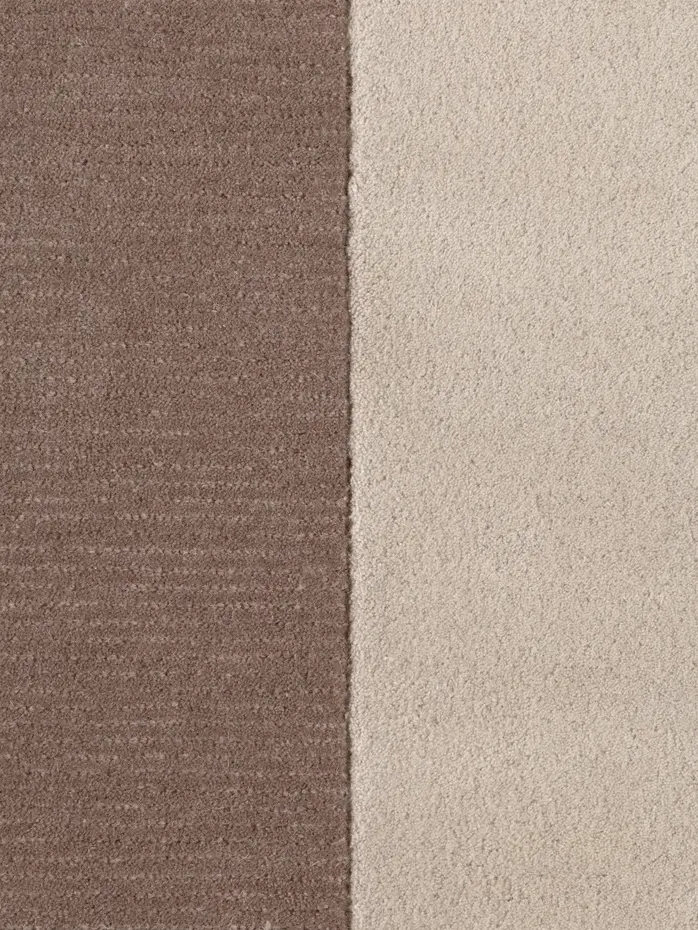 Wollen vloerkleed - Karola Creme/Bruin Wollen vloerkleed - Karola Creme/Bruin