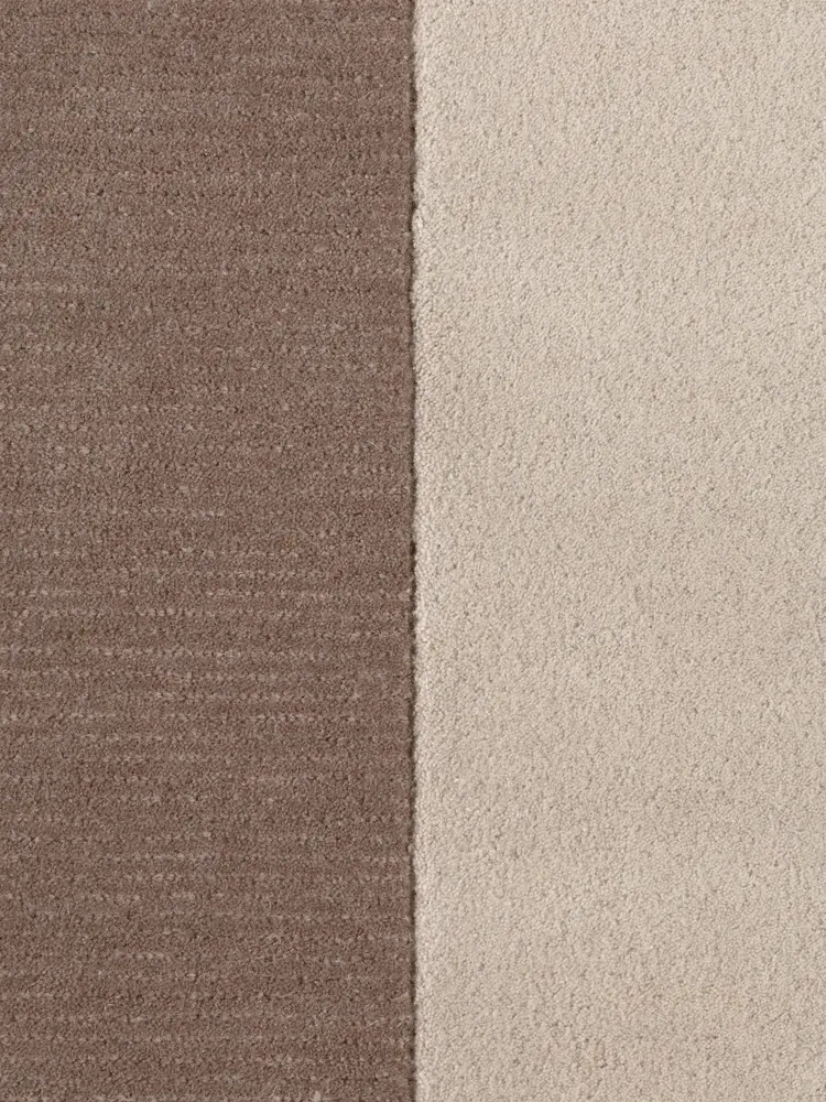 Wollen vloerkleed - Karola Creme/Bruin Wollen vloerkleed - Karola Creme/Bruin