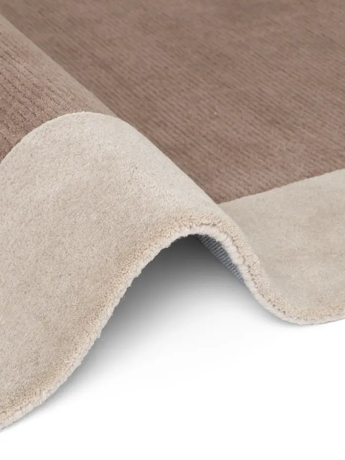 Wollen vloerkleed - Karola Creme/Bruin Wollen vloerkleed - Karola Creme/Bruin