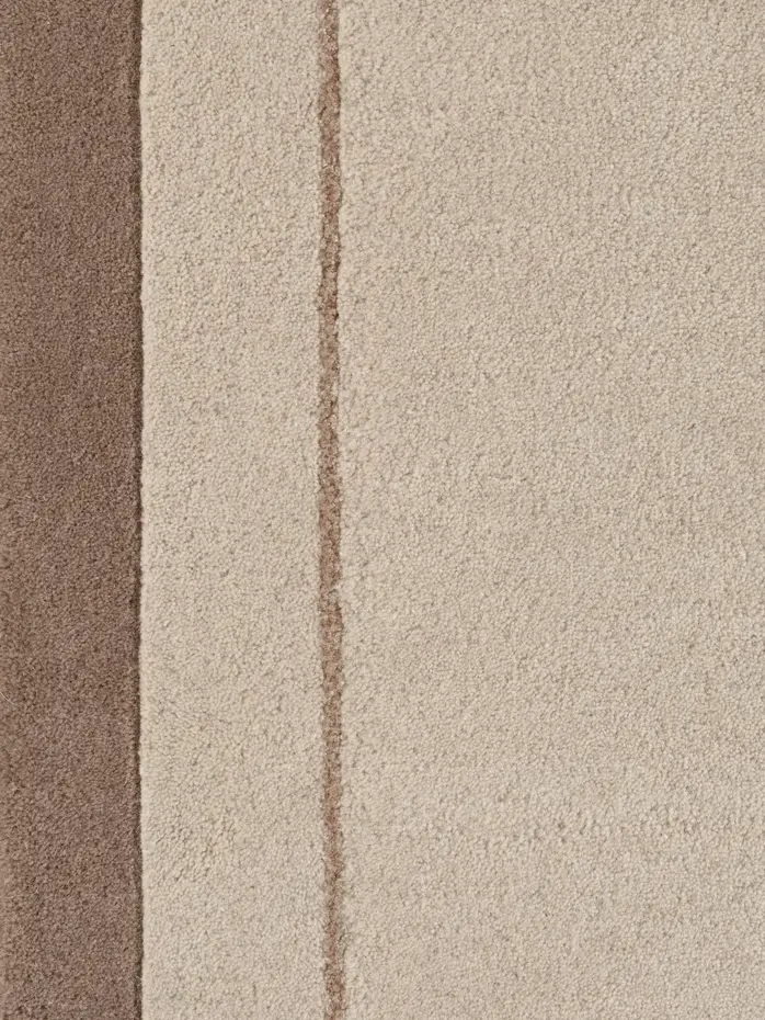 Wollen vloerkleed - Niko Creme/Bruin Wollen vloerkleed - Niko Creme/Bruin