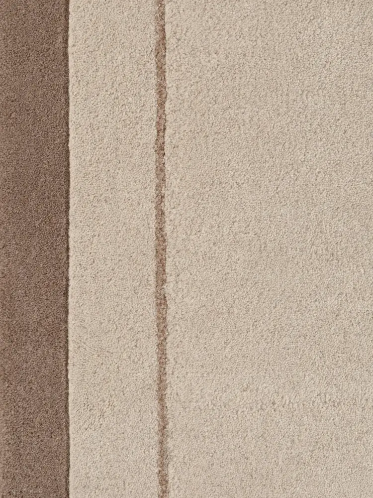 Wollen vloerkleed - Niko Creme/Bruin Wollen vloerkleed - Niko Creme/Bruin