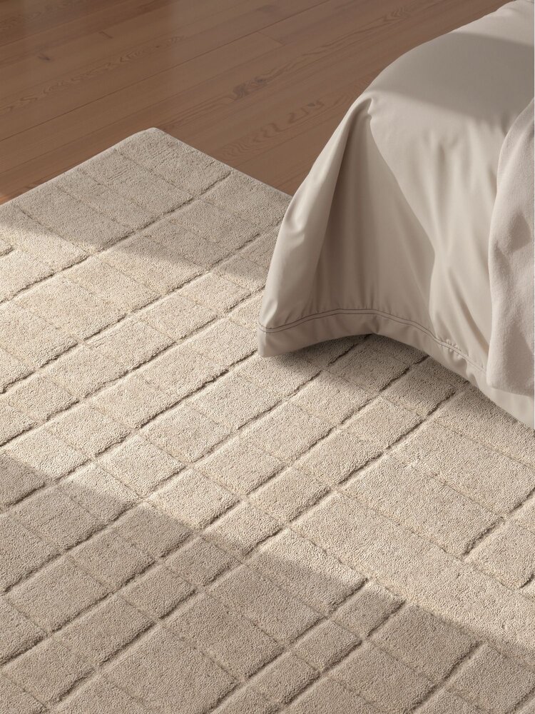 Wollen vloerkleed - Kenso Beige Wollen vloerkleed - Kenso Beige