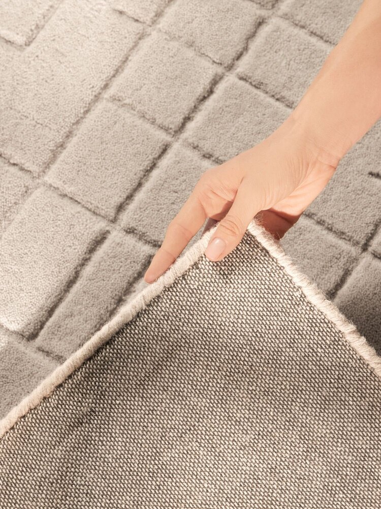 Wollen vloerkleed - Kenso Beige Wollen vloerkleed - Kenso Beige