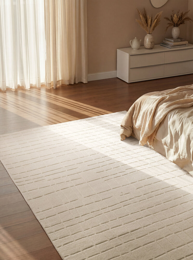 Wollen vloerkleed - Kenso Creme Wollen vloerkleed - Kenso Creme