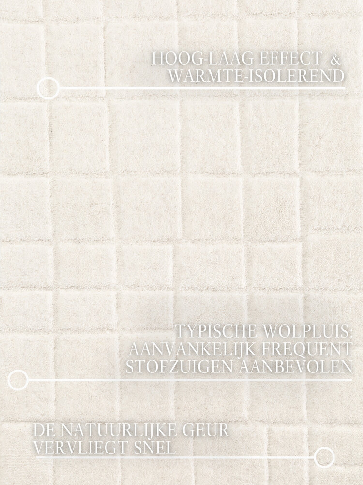 Wollen vloerkleed - Kenso Creme Wollen vloerkleed - Kenso Creme