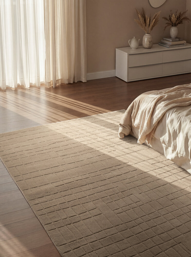 Wollen vloerkleed - Kenso Bruin Wollen vloerkleed - Kenso Bruin