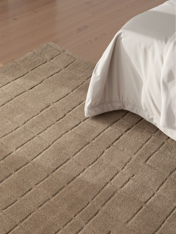 Wollen vloerkleed - Kenso Bruin Wollen vloerkleed - Kenso Bruin