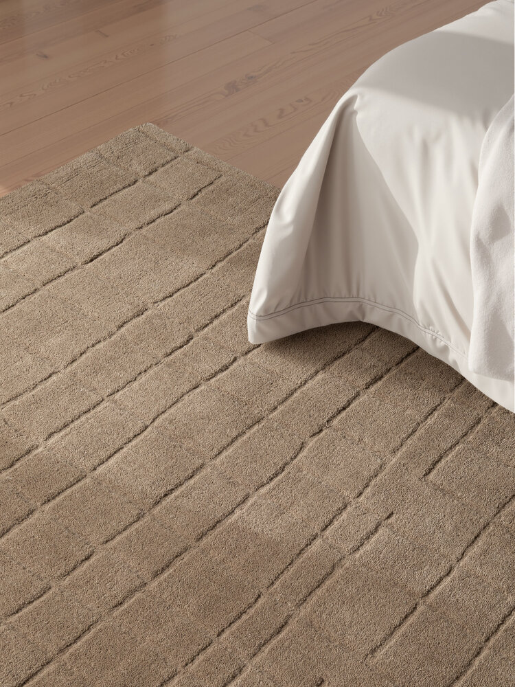 Wollen vloerkleed - Kenso Bruin Wollen vloerkleed - Kenso Bruin